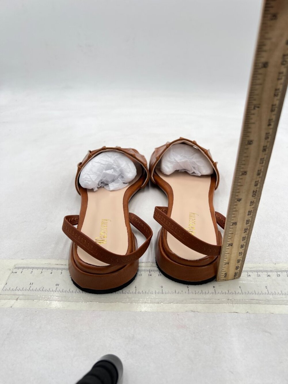 Brown Women Comfortable Open Toe Low Heel Sandals Back Strap Slip On Shoes - Picture 5 of 8